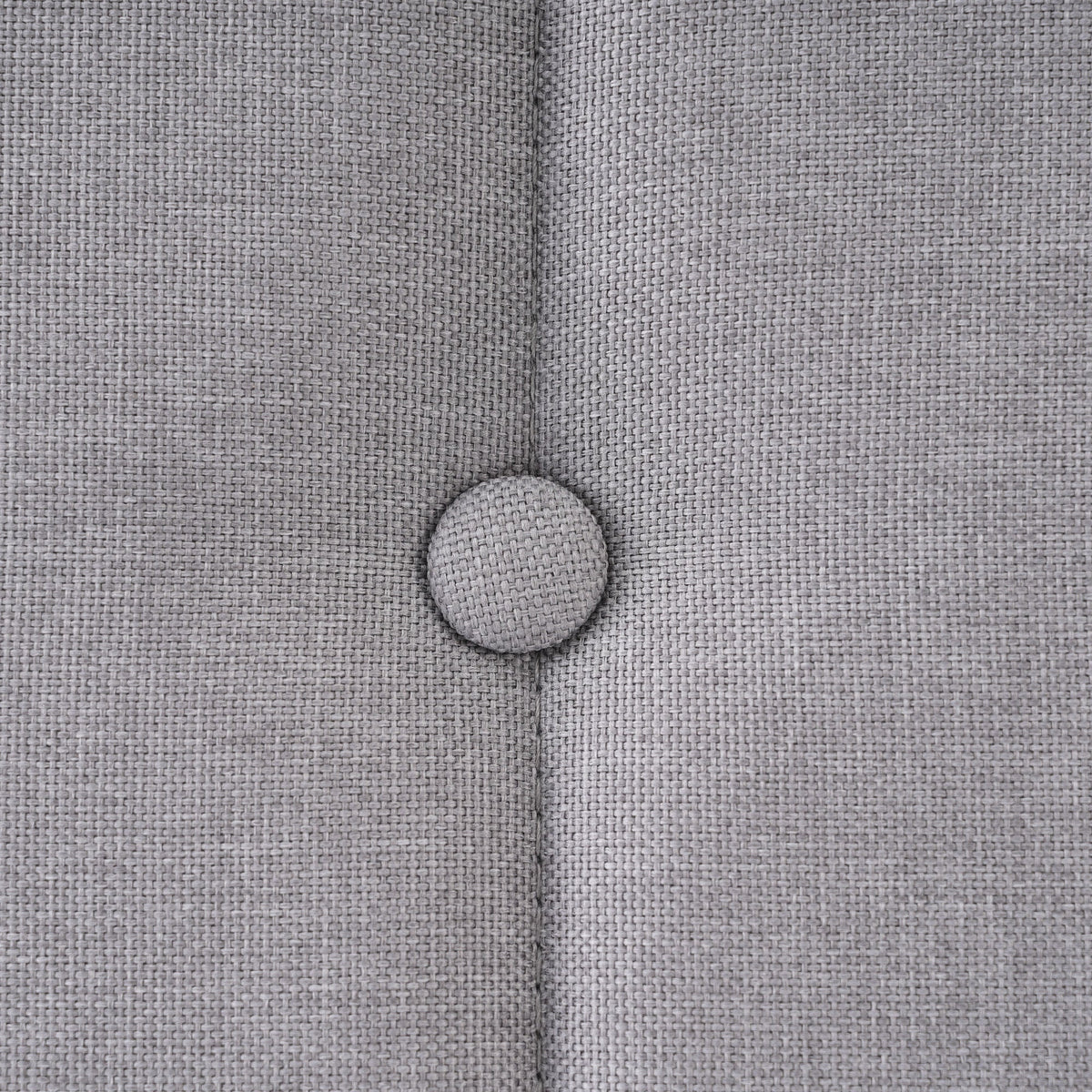 Upholstered Single Bed, USB Type C Charging, Slatted Frame, Gray Linen