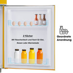 Retro Refrigerator, Double-Door 72L Total 21L Freezer, LED, Various Colors