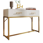 Dressing table with 2 drawers, 75cm high, white