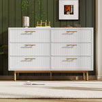 Chest of Drawers, 6-Drawer Sideboard for Bedroom, White