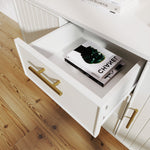 Chest of Drawers, 2 Doors, 3 Drawers, Adjustable Shelf, White