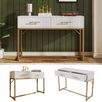 Dressing table with 2 drawers, 75cm high, white