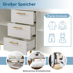 Chest of Drawers, 2 Doors, 3 Drawers, Adjustable Shelf, White
