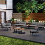 Garden Lounge Set 6-Piece Dining Set for 5-6 People Indoor/Outdoor Galvanized Iron Frame