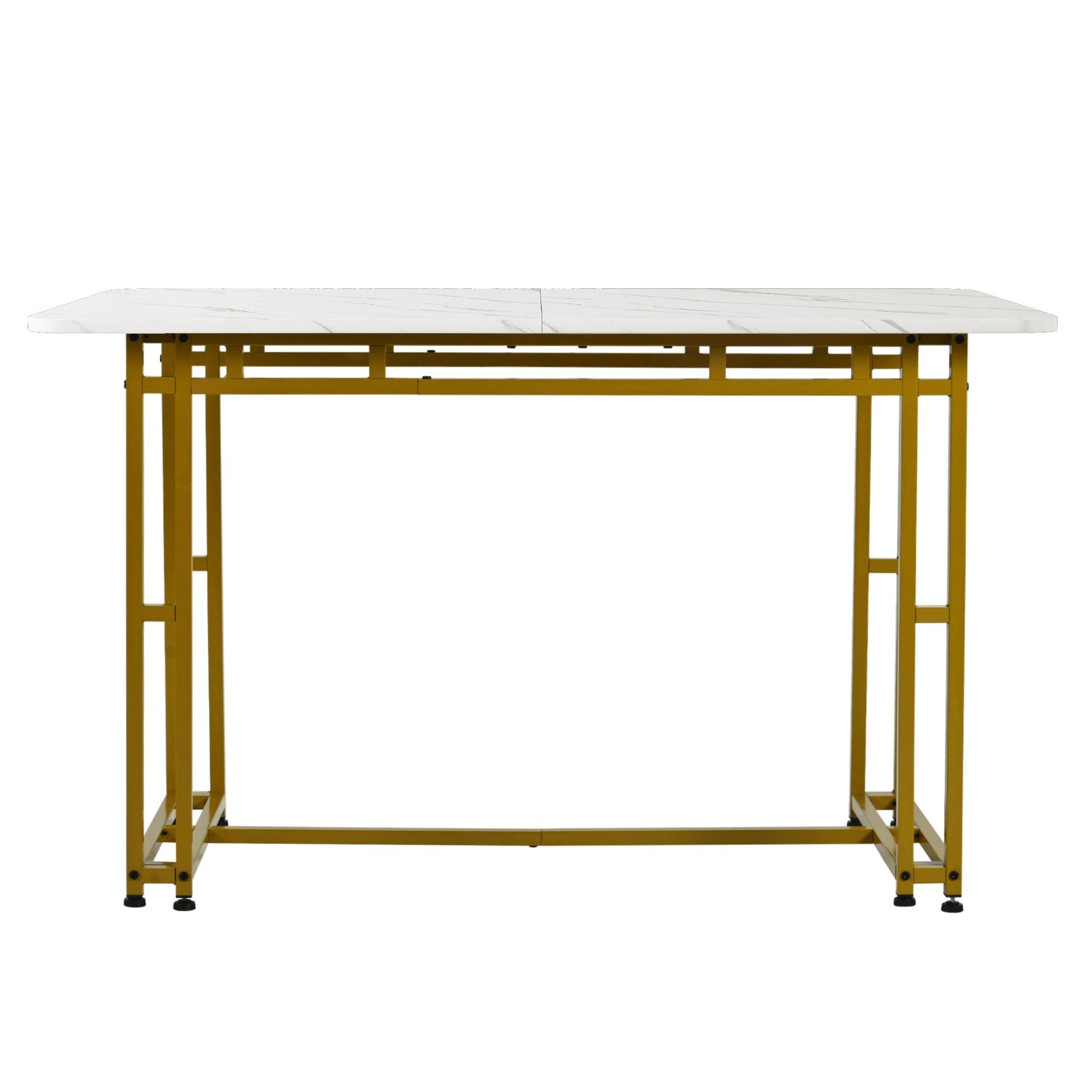 Dining Set 120x70cm with 4 Chairs Modern Gold Iron Leg Dark Green Velvet
