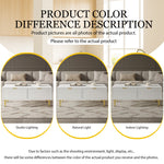Modern White Coffee Table with 2 Drawers, Vertical Stripe Design, 100x50x40cm, Gold Accents