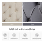 Upholstered Bed with Ear-Shaped Headboard and Hydraulic Storage, 140x200cm, Grey Flannel