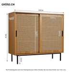 Sideboard kitchen cabinet, chest of drawers with 2 sliding doors and adjustable shelf