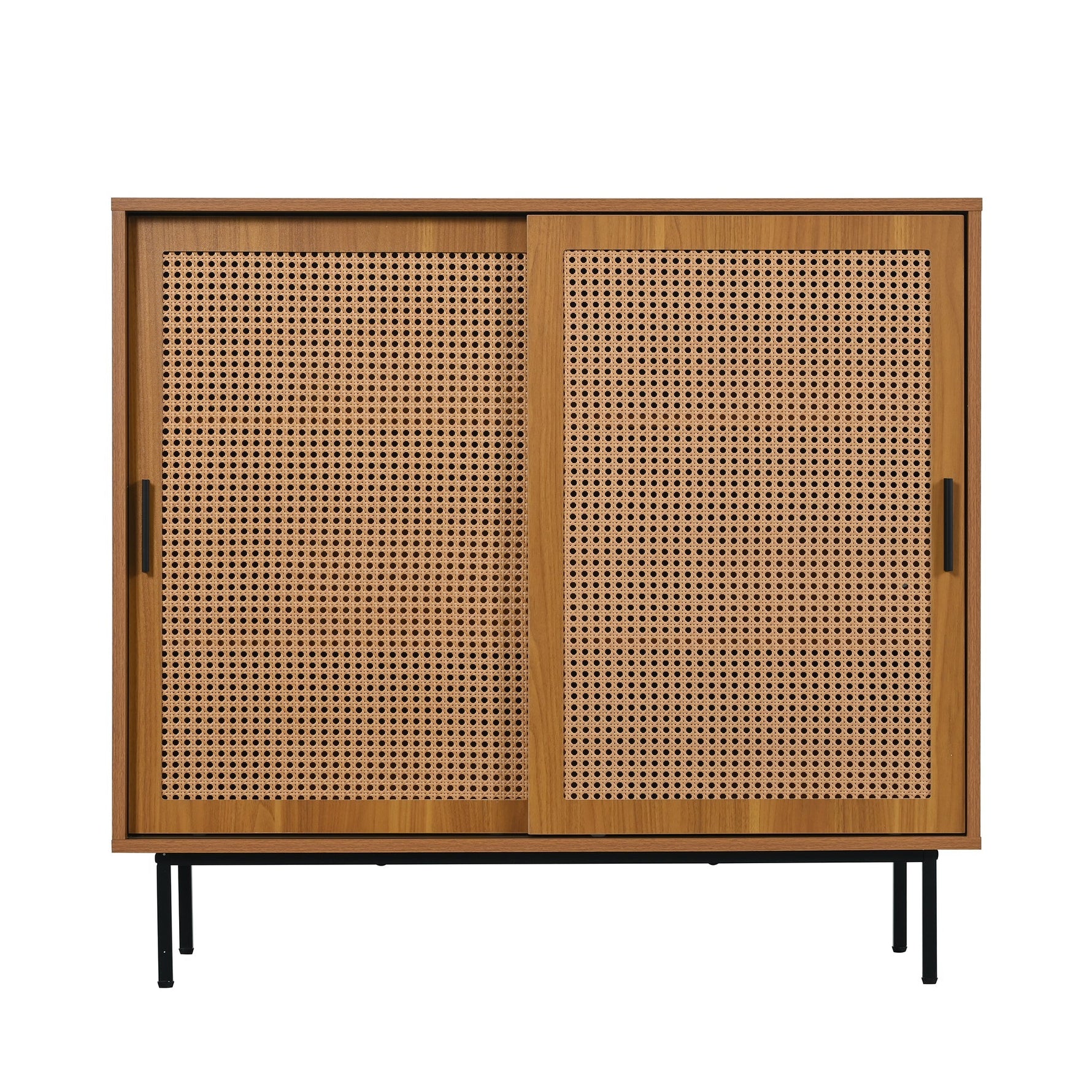 Sideboard kitchen cabinet, chest of drawers with 2 sliding doors and adjustable shelf