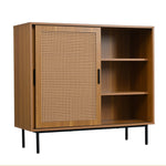 Sideboard kitchen cabinet, chest of drawers with 2 sliding doors and adjustable shelf