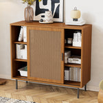 Sideboard kitchen cabinet, chest of drawers with 2 sliding doors and adjustable shelf