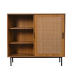 Sideboard kitchen cabinet, chest of drawers with 2 sliding doors and adjustable shelf