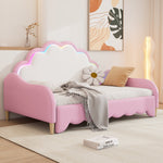 Sofa Bed 140x200cm Convertible Chasing Light Headboard - Pink