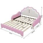 Sofa Bed 140x200cm Convertible Chasing Light Headboard - Pink