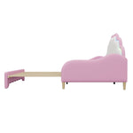 Sofa Bed 140x200cm Convertible Chasing Light Headboard - Pink