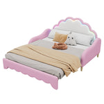 Sofa Bed 140x200cm Convertible Chasing Light Headboard - Pink