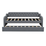 Daybed Sofa Bed 90x200cm Pull-out Rollaway USB Port - Grey