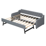 Daybed Sofa Bed 90x200cm Pull-out Rollaway USB Port - Grey
