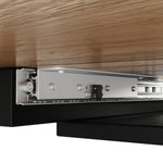 Telescopic Dining Table Extendable 118-157cm - Wood Color