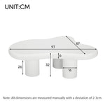 Cloud Coffee Table, Irregular Shape 97cm MDF Lacquered