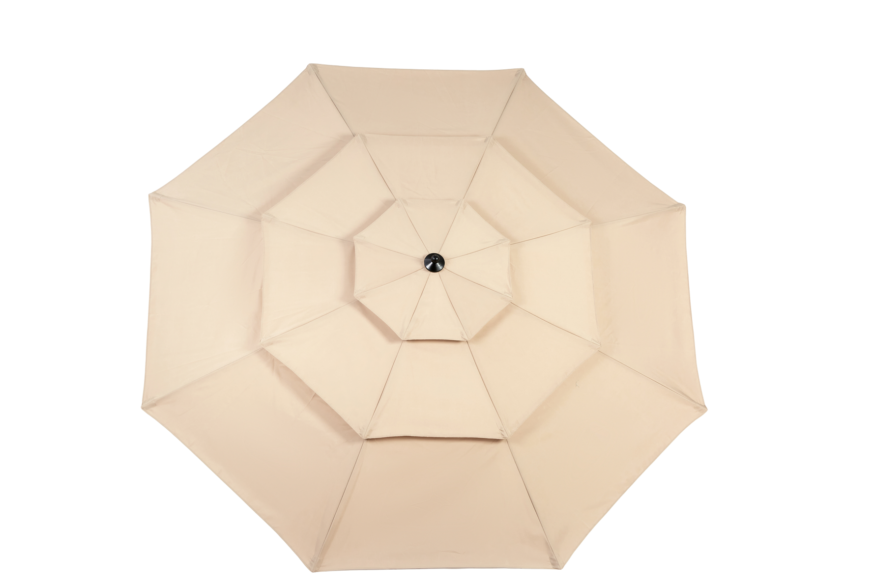 Outdoor Umbrella 14.8 Ft Double Sided Rectangular Large with Crank, Khaki