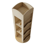 Rotating Bookshelf with 360-Degree Rotation and 4 Shelves, Wood