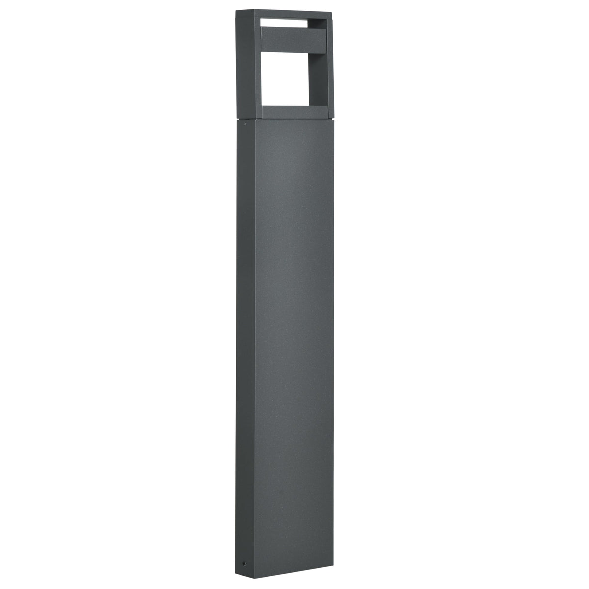 Garden Lamp, Warm White LED Bollard Path Light, IP65 Waterproof, Dark Gray Aluminum