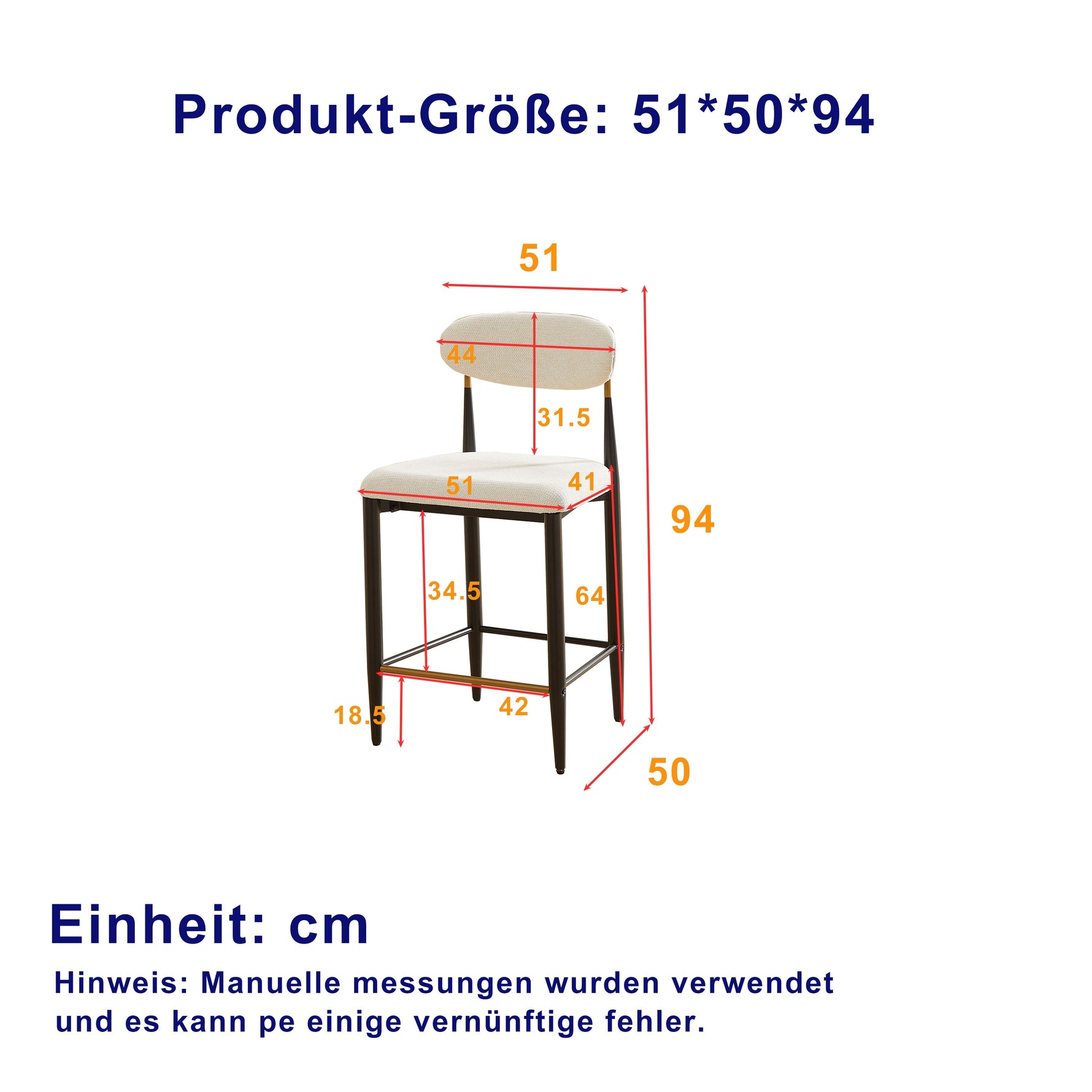 2-Pack Counter Height Bar Stools French Country Upholstered Curved Back - Black/Coffee Frame Cream Fabric
