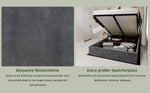 Modern Simple Style Bed Frame 90*200cm Gas Lift Storage Dutch Velvet Grey