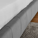 Double bed 160x200cm Upholstered Velvet, Sturdy Frame, Easy Assembly, Dark Grey