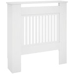 Radiator cover with horizontal slats for living room and bedroom, white