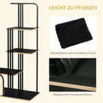 Cat Tree Large 170cm Cushion 3 Platforms Steel Black
