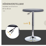 Bar Table Dining Table Counter Table, Kitchen Table, Black Faux Leather