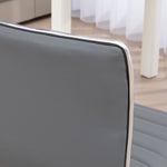 Office Chair, Height-Adjustable Swivel with Wheels, Light Grey