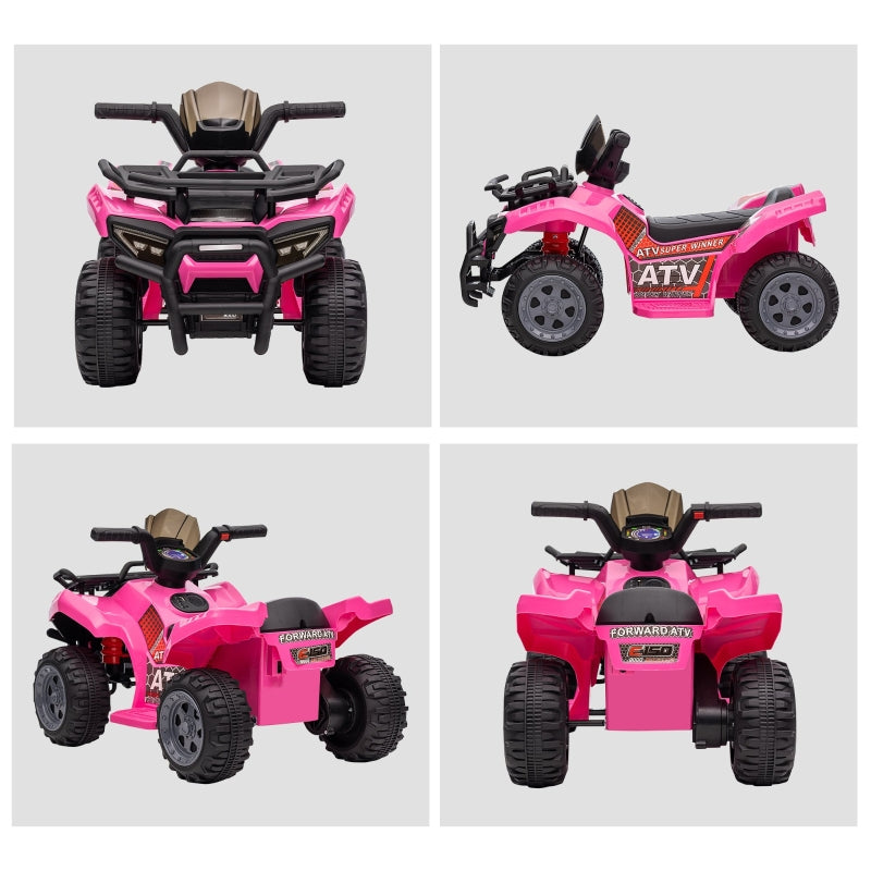 Kids Quad Electric 6V, Forward Function, Music, Pink