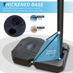 Outdoor Basketball Hoop with Adjustable Height and Built-in Wheels, PVC Backboard