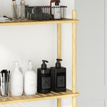 Toilet Shelf, 3 Tiers Space Saving, Natural Wood