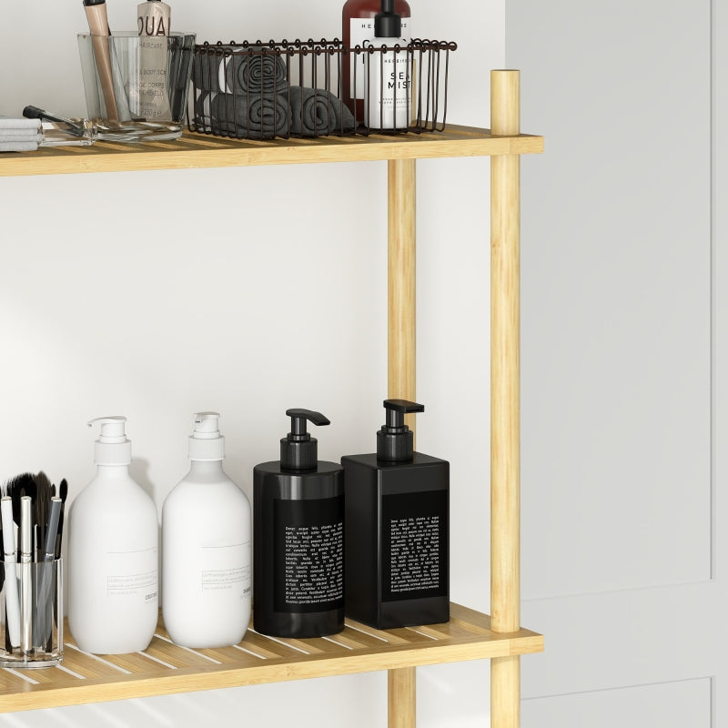 Toilet Shelf, 3 Tiers Space Saving, Natural Wood
