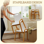 Children's Chair Set Wooden Non-Slip Height Adjustable, White