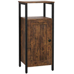 Side table, coffee table with adjustable shelf, industrial design, rustic brown