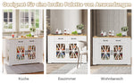 Portable Kitchen Island 120cm Folding Dining Table USB Charging Storage on Casters