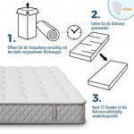Orthopedic cold foam King mattress, 140x200 cm, 7-zone pocket spring core, H3 medium firm, 20 cm height, vacuum packed