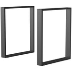 Table Legs, Square Profile Steel, Black