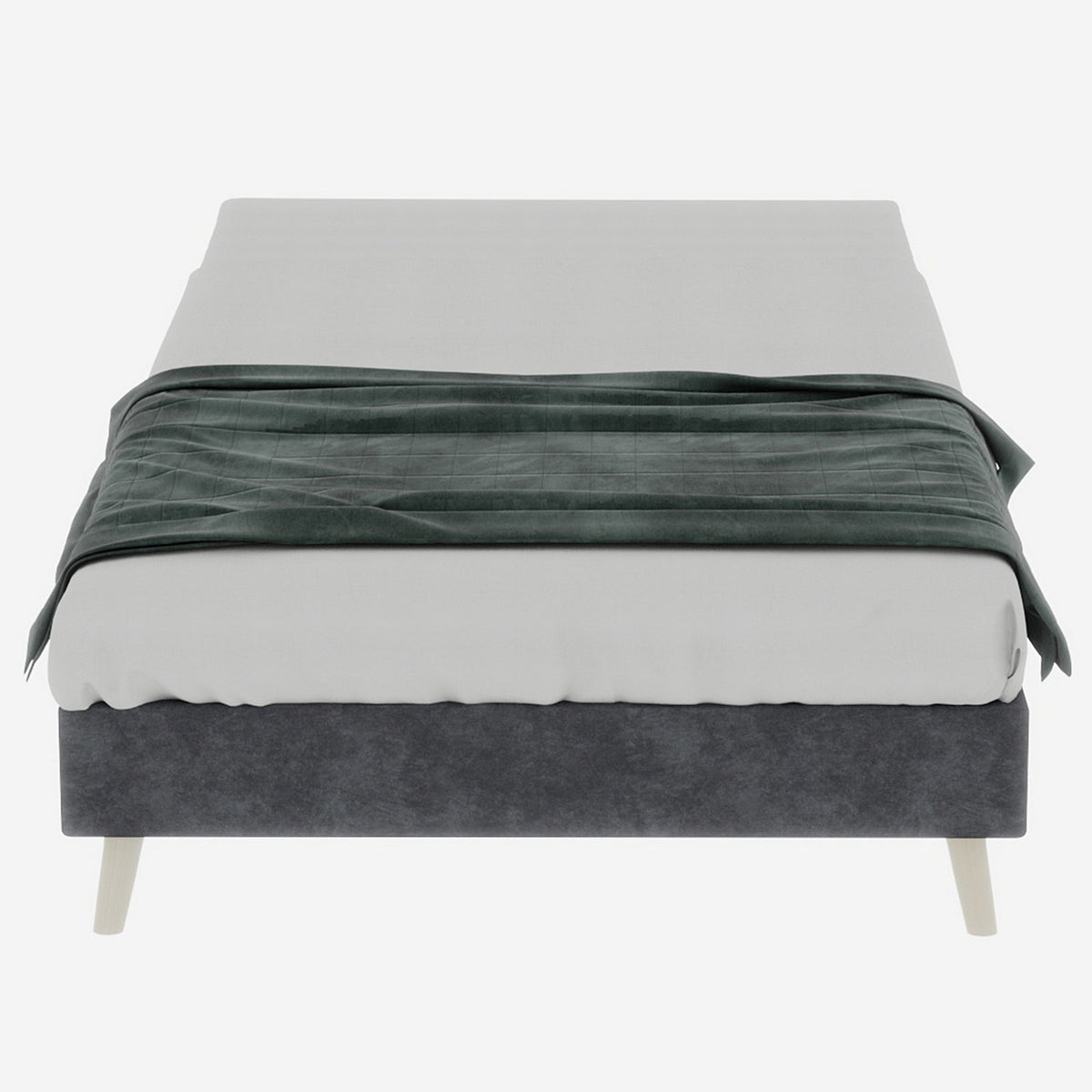 Bed Frame Modern Minimalist 90x200cm Low-Profile Dutch Velvet Grey