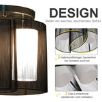 Ceiling Lamp Vintage 2-Light E27 Socket Black