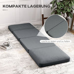 Folding Sofa Bed, 3-in-1 Velvet, Storage Space, Dark Grey