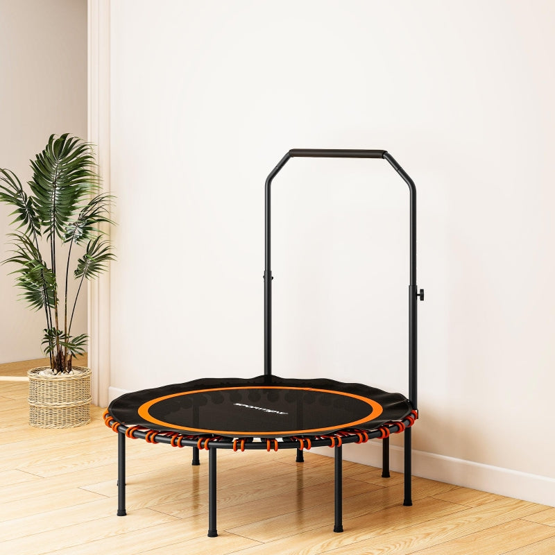Fitness Trampoline Adjustable Handrail Indoor/Outdoor - Orange