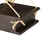Cat Climbing Wall, Scratching Post & Hanging Bridge, Wall Mounted, Brown