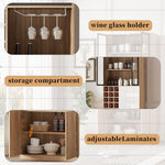 Display Cabinet with Glass Doors, Lighting - 180 cm