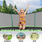 8FT Trampoline with Safety Net and Ladder, 181kg Capacity, Green